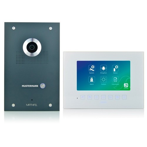 Mathfel 4-Draht Video Türsprechanlage Einfamilienhaus, 7'' Monitor, 170° Kamera - Bild 3 von 4
