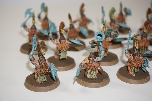 Warhammer Age of Sigmar Dwarf Fyreslayers Vulkite Berzerkers x 20 Painted - Picture 4 of 10