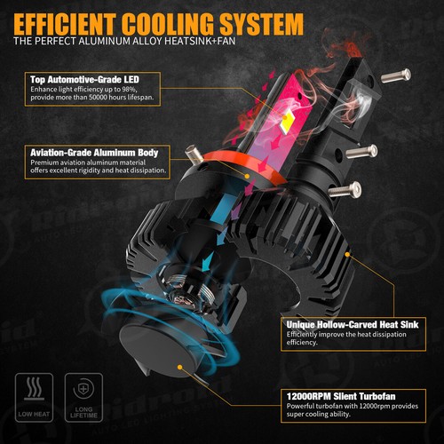 Kit de bombillas de faros LED RIDROID H11 bombilla de haz bajo súper brillante 6000K H9 H8 - Imagen 5 de 16