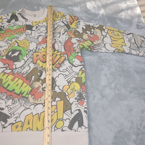 Looney Tunes Sweater Shirt Size XL Boom Bang Pow All Over Print - Picture 7 of 8