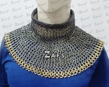 Medieval Chainmail Collar Mild Steel Adult Size Neck Armor for LARPing Halloween