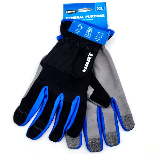 2 Pairs XL HART General Purpose Work Glove Touchscreen Compatible Comfort Fit - Picture 2 of 6