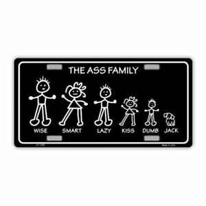 The Ass Family License Plate