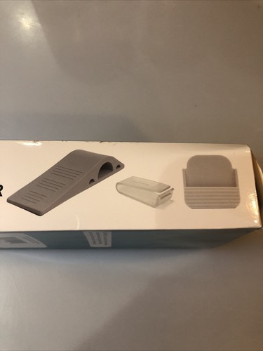 Rubber Door Stoppers for Bottom of Door - 4 Pack Door Stop Wedge with Holder - Picture 4 of 8