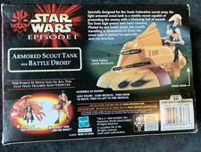 STAR WARS EPISODE 1 ARMORED SCOUT TANK WITH BATTLE DROID 1999 HASBRO NEW SEALED
