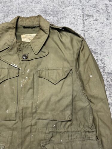 Giacca vintage originale seconda guerra mondiale esercito combattimento campo M43 M-1943 giacca taglia 34R small - Foto 4 di 15
