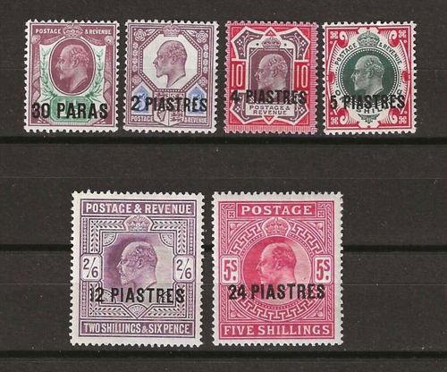 BRITISH LEVANT 1911/13 SG 29/34 MINT - 第 1/2 張圖片
