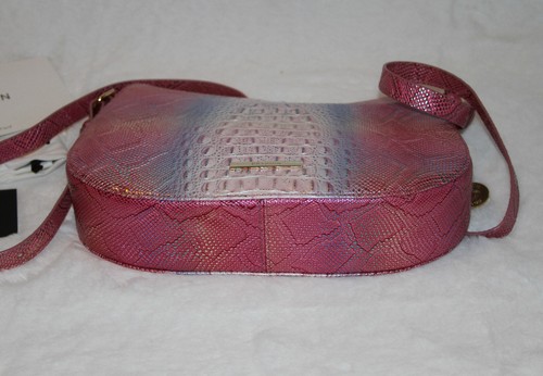 BRAHMIN Shayna Crossbody Pink Multi Sundial Leather Purse Bag Handbag NWT - Picture 4 of 6