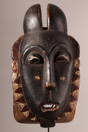 10051 # Old Baule Mask Ivory Coast Patina - Picture 2 of 9