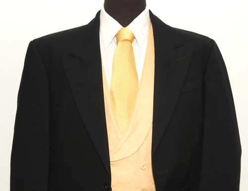STUNNING ALEXANDRE SAVILLE ROW LONDON MORNING COAT IN BLACK SIZE 44 SHORT/L - Picture 3 of 8