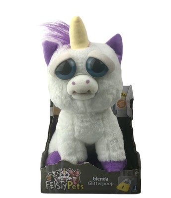 Feisty Pets Glenda Glitterpoop Unicorn Purple White Plush Toy Animal Jazwares 191726000570 | eBay