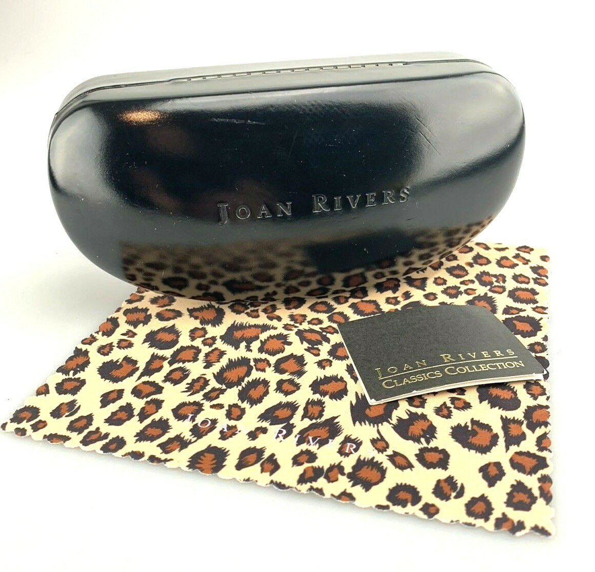 Joan Rivers Sunglasses Case Black Large Clamshell Hardcase 