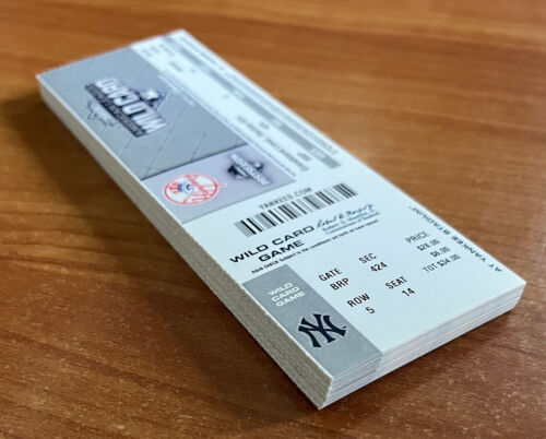 LOT of 27 - HOUSTON ASTROS @ NEW YORK YANKEES 2015 WILD CARD FULL TICKETS - Picture 3 of 3