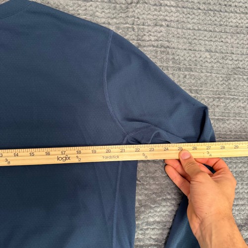 REI USA Long Sleeve Shirt Men's Large Size Blue 100% Polyester Lightweight Top - Picture 7 of 8