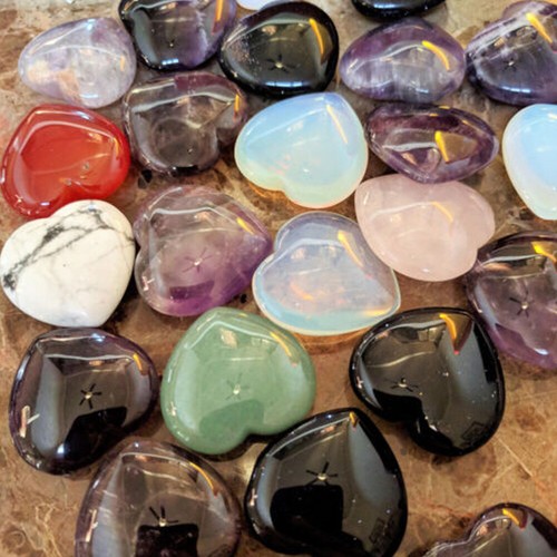 Crystal Hearts Natural Quartz Healing Gem Mini Crystal Heart stones Wholesale - Picture 8 of 16