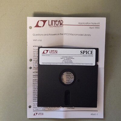 Linear Technology SPICE and NOISE on (2) 5.25'' Floppy Boot Disks 1990