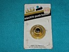 LEE ELECTRIC PUSH BUTTON ROUND DOORBELL BRASS WITH BLACK BUTTON~ NEW!