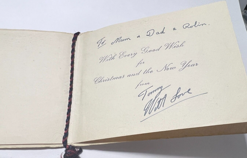 1947 Royal Artillery 20th Anti Tank Regiment Christmas card 10 x 12 cm's - Picture 3 of 4