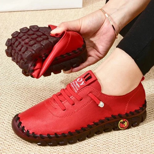 Sneakers Women Shoes Leather Loafers Shoes for Women Comfortable Slip on - Picture 16 of 23