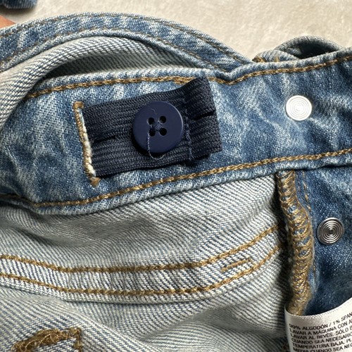 Shortall Maternity Jean Shorts Siz 8 Ingrid & Isabel Light Blue adjustable waist - Picture 16 of 17