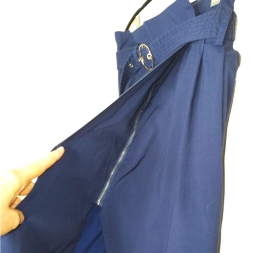 Girdear Women 2 Navy Office Siren Corpcore Downtown Belted Paperbag Waist Skirt - Bild 3 von 7