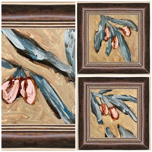 3 Piece Set Framed Olives Oil Painting Triptych Original Signed Ukrainian Art - Picture 6 of 20