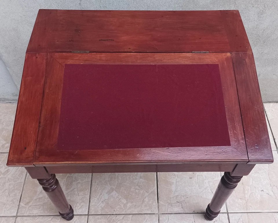 Bureau écritoire en noyer 19ème - Photo 3/4