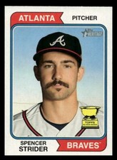 2023 Topps Heritage Spencer Strider 225 Gold Cup | Atlanta Braves