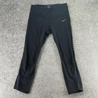 Nike Dri Fit Girls Leggings Black Size S Athletic Active Running Mesh Pants