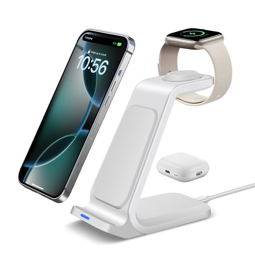 Bezprzewodowa ładowarka 3w1 Stacja ładująca do Apple Watch Air Pods iPhone 16 15 14 - Zdjęcie 26 z 26