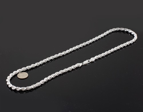 925 Sterling Silver Rope Chain Thick 5.5mm-Solid, Not Hollow-Guaranteed Genuine - Picture 5 of 9