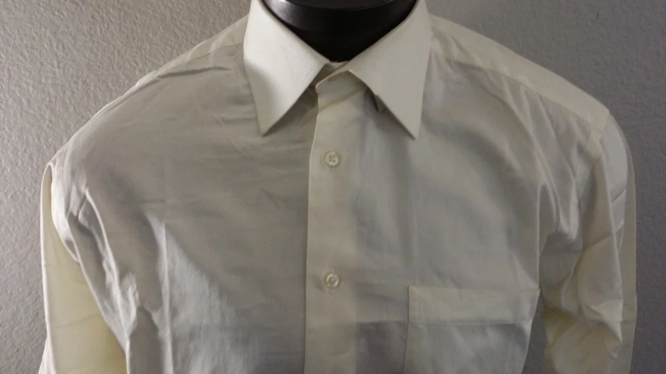 Camisas de vestir para hombre Ike Behar marfil y verde algodón cuello punta 15,5/33 - Lote 2 Foto 3 de 4