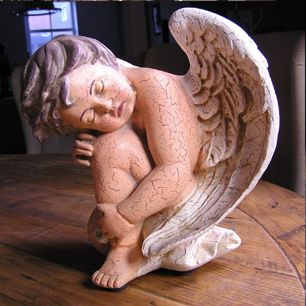 Engel Antik Nostalgie Romantisch Shabby Chic Landhaus Figur Statue Skulptur Neu-image
