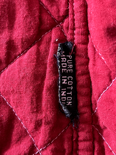 Kani The Vogue by Rockford 70s Vintage Red Indian Cotton Quilted Waistcoat Gilet - Picture 18 of 24