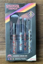 Netflix Stranger Things 4 Piece Novelty Cosmetic Brush Gift Set New