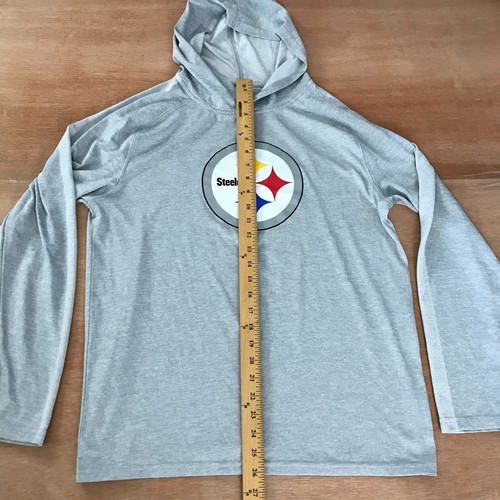 Fanatics Steelers Sweatshirt Men M Gray Hooded Long Sleeve Athleisure Outdoor - Picture 4 of 11