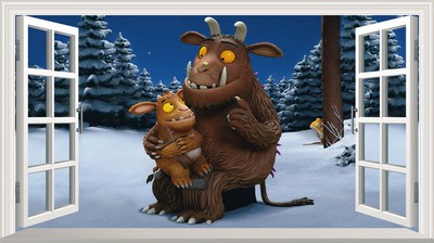 The Gruffalo Magic Window Wall Art Sticker Mural Self Adhesive Vinyl Poster 3d*A