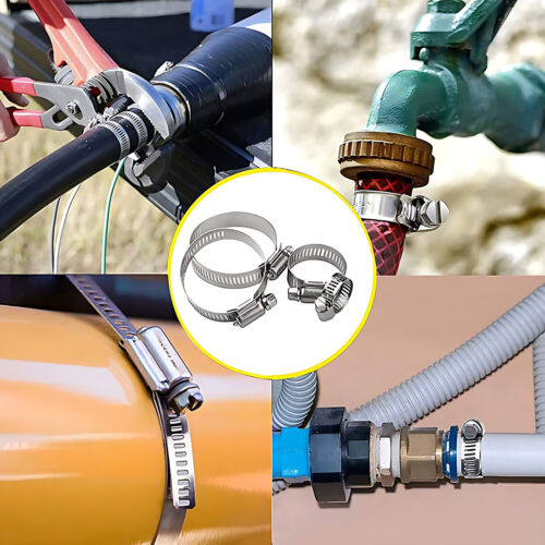 PIPE CLAMPS-WORM DRIVE CLIPS A2 STAINLESS STEEL CLAMPS HOSE FUEL PIPE 6MM- 900MM - Picture 7 of 47