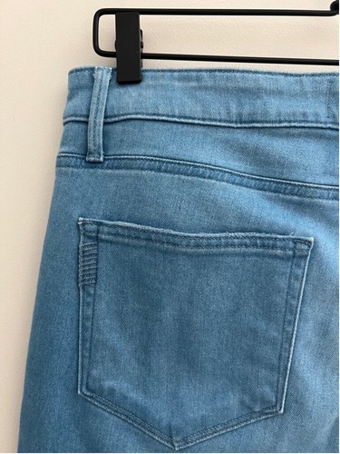 Paige Genevieve Jeans 32 Blue Windham Flare Wide Leg High Rise 70s Bell Bottoms - Picture 12 of 17