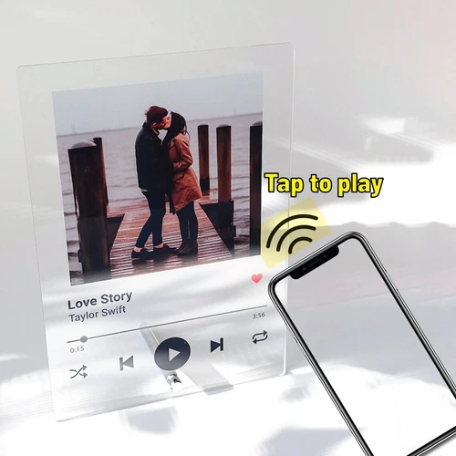 Tap to Play Custom Music Plaque Custom NFC Music Streaming Photo Song Gift