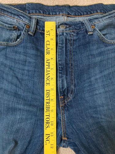 LEVIS JEANS Mens W 35 X L 33 Straight Blue 751 Denim Jeans Worn - Picture 11 of 20