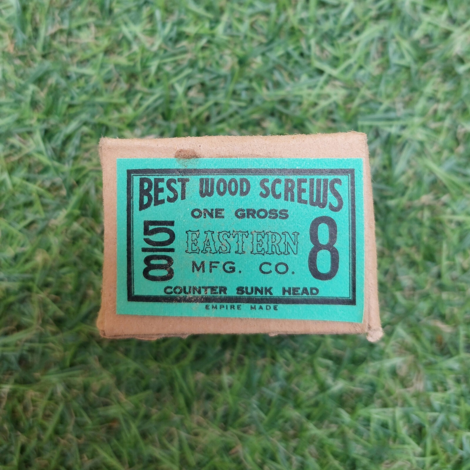 144 x Vintage Steel Best Wood Screws By Eastern MFG slotted countersunk 8 × 5/8