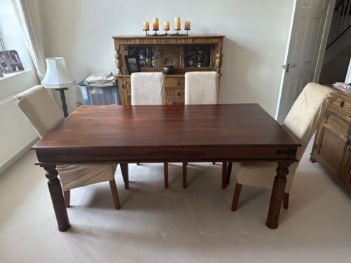 John Lewis Maharani Solid Sheesham Wooden Dining Table - Picture 6 of 8