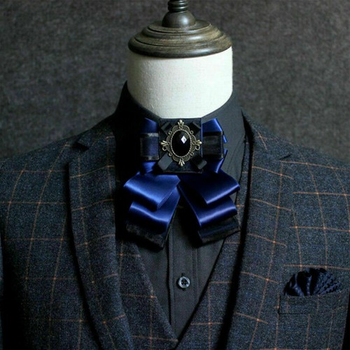 Herren Fliege Strass Kristall Satin Vorgebunden Verstellbar Formell Hochzeit DE - Bild 12 von 30