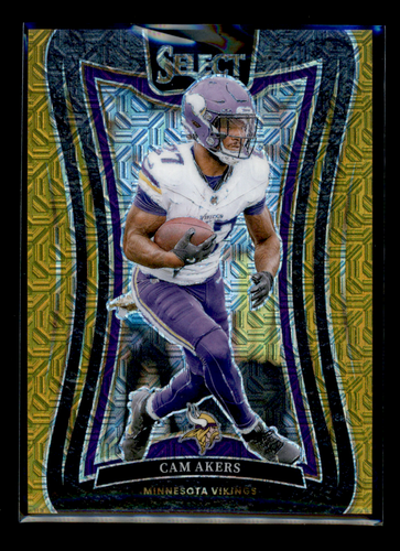 2024 Panini Select #315 Cam Akers Suite Level Gold 8/10 Minnesota Vikings
