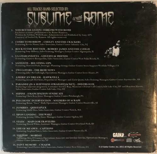 Music By Guitar Center Employees ~ Vol. 7 ~ "Sublime with Rome" ~ Good Condition - Picture 4 of 4