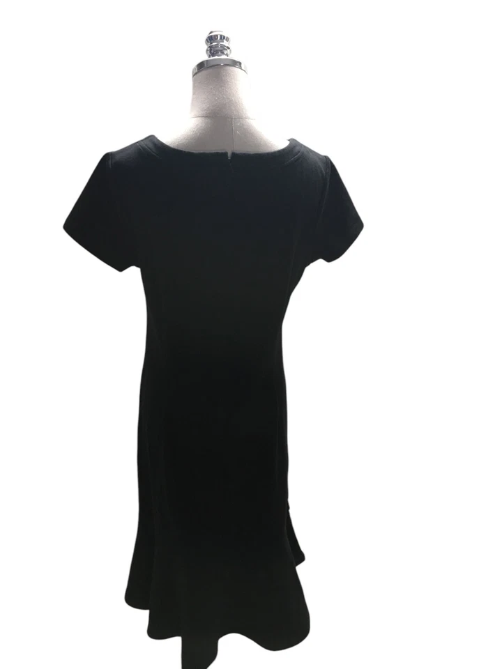 Hanna Andersson Dress Women's Size Medium Petite Black Cotton Blend Midi - Image 2 of 4