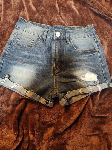 Women's Distressed Denim Shorts Size 27 - Picture 1 of 4