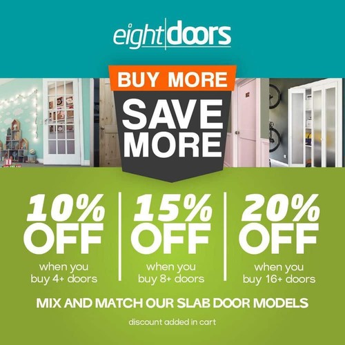 30 in. x 80 in. x 1-3/8 in. White Finished Flat Louver Solid Core Wood Interior - Picture 3 of 10