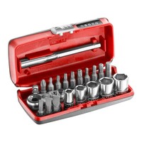 "Facom SteckschlüSsel-Set 1/4\", 23-Teilig, Mit Gelenkkopf-Umschaltknarre"